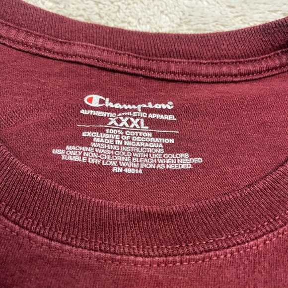 Champion NCAA ASU Arizona State Sun Devils Maroon T Shirt Mens 3XL XXXL Y2K Vtg - Picture 5 of 7